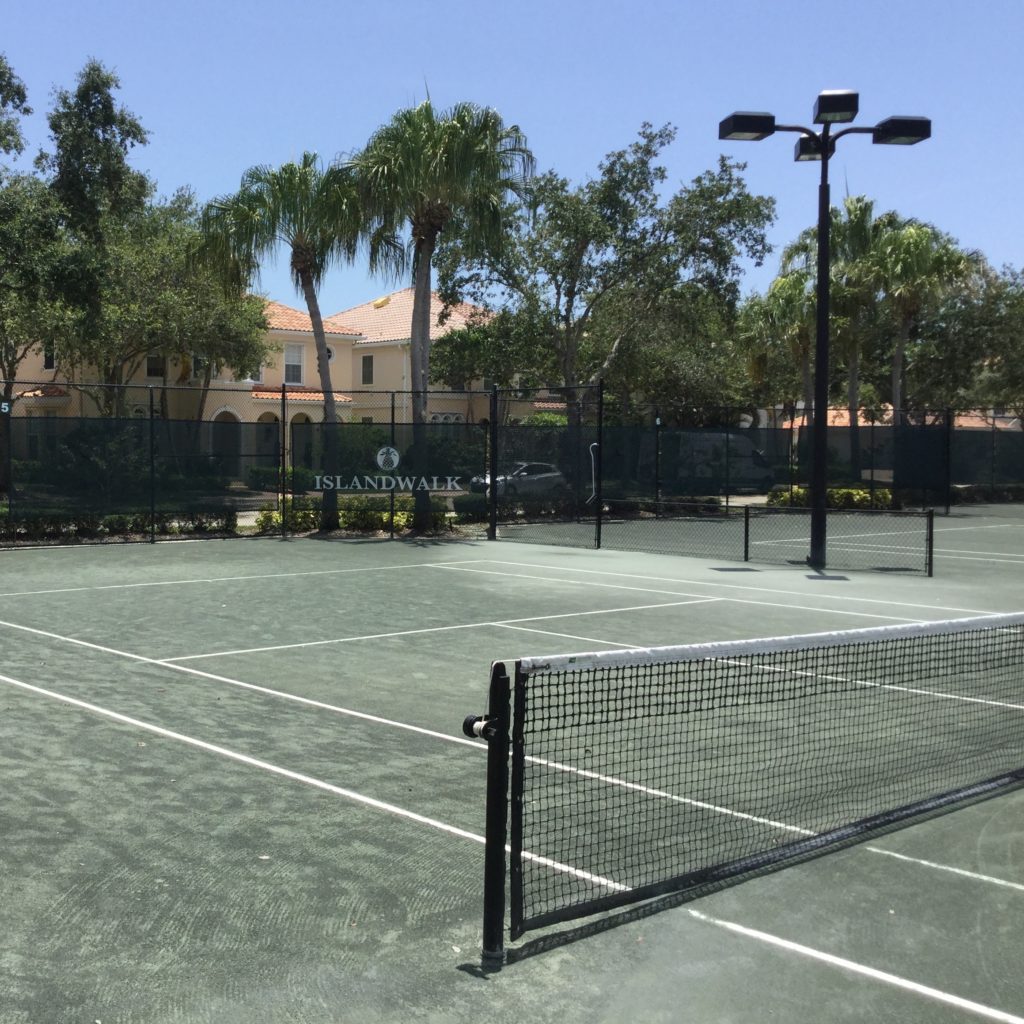 Tennis Court Island Walk Naples, Florida