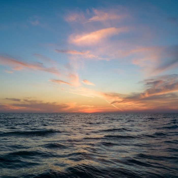 Calm water at dusk