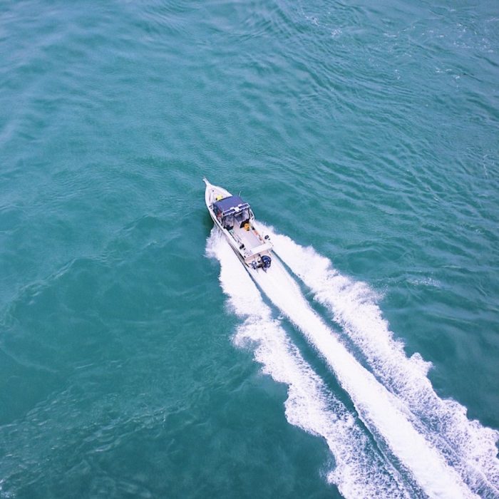 boating in the sun